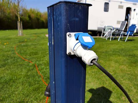 ground fault plug in the electric box at the campground|rv ground connection.